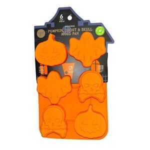 New Halloween Pumpkin Cake Pan Core Kitchen Silicone Molds Ghost Skull 6 cup